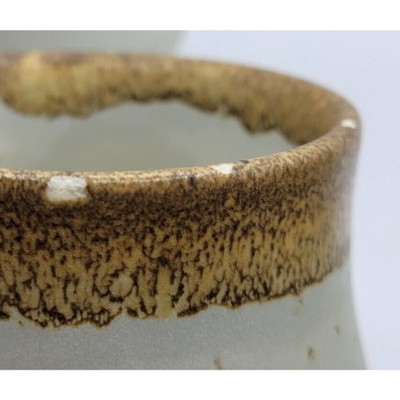 Set Of 3 Vintage McCoy Pottery Brown & Gray Drip Speckled Stoneware Coffee Mugs - Picture 13 of 13